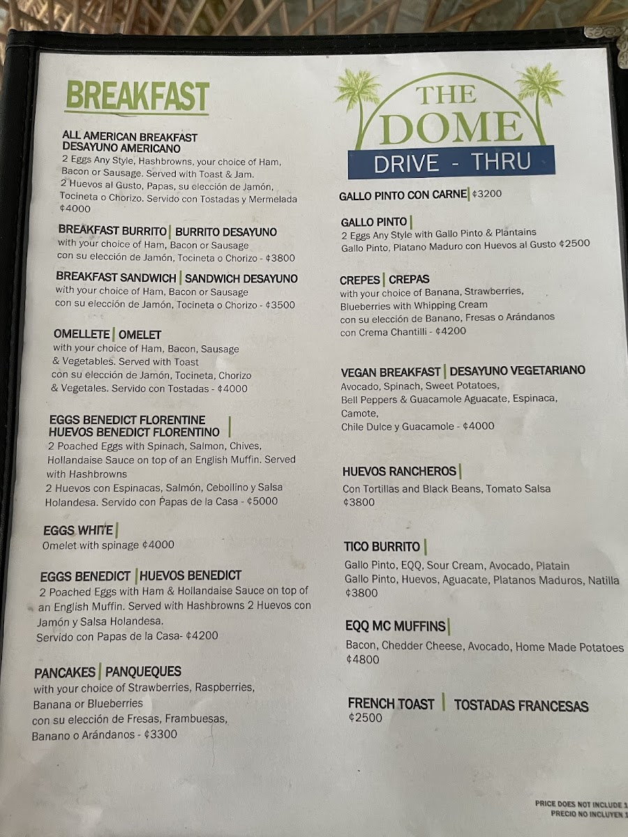 Menu The Dome Restaurant-10