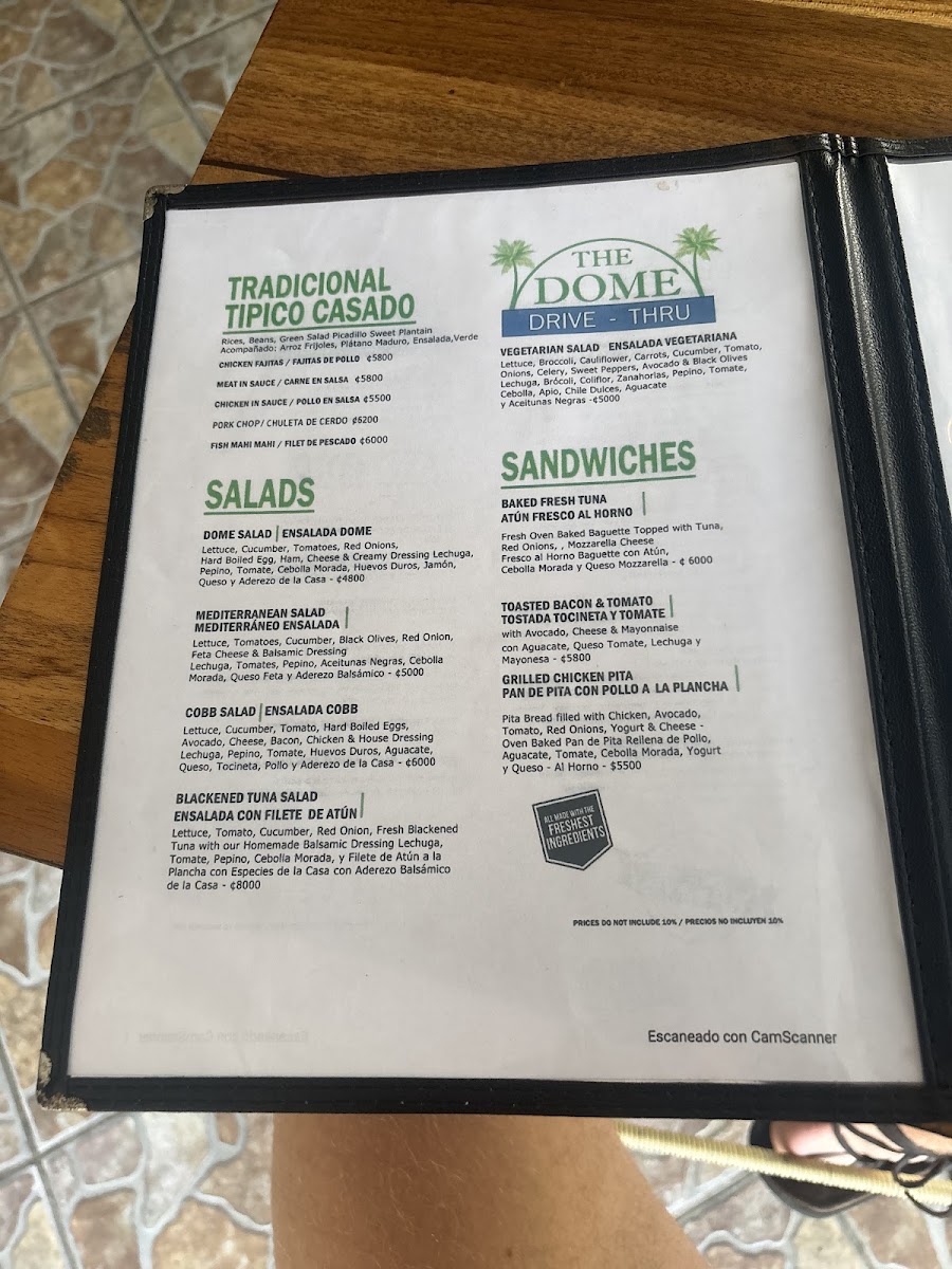 Menu The Dome Restaurant-2