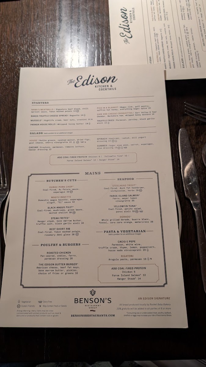 Menu The Edison-10