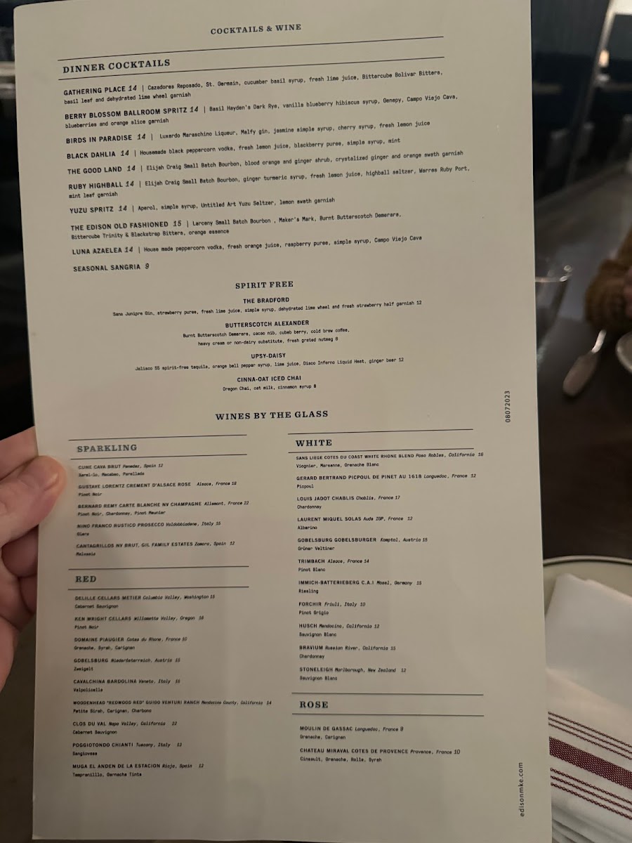 Menu The Edison-4