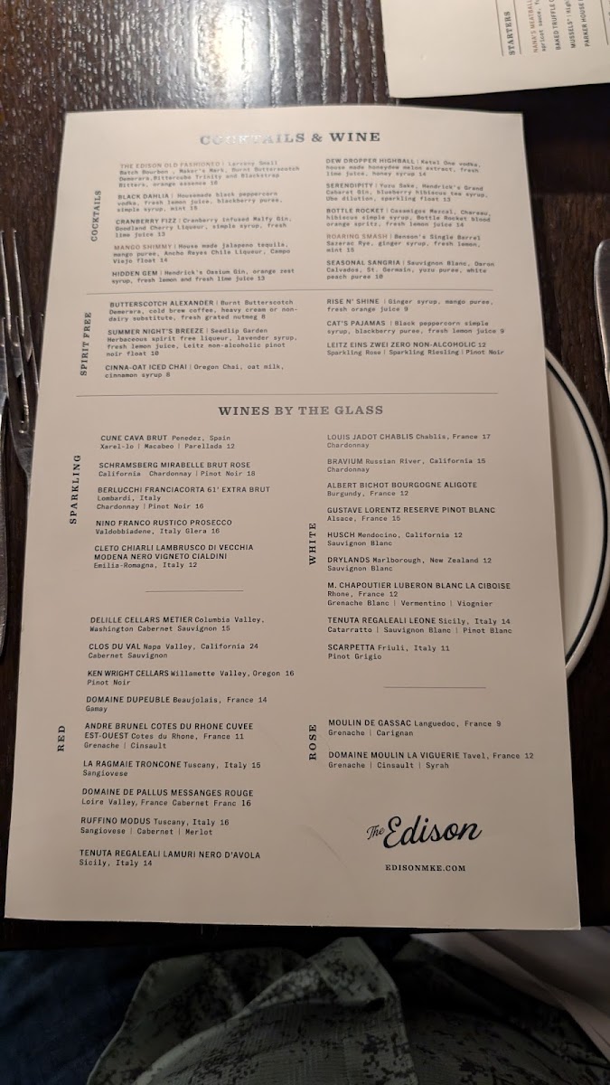 Menu The Edison-5