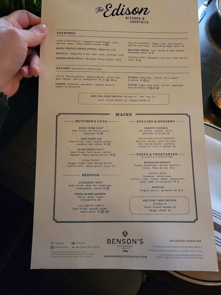 Menu The Edison-7
