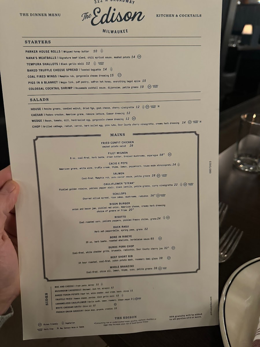 Menu The Edison-8
