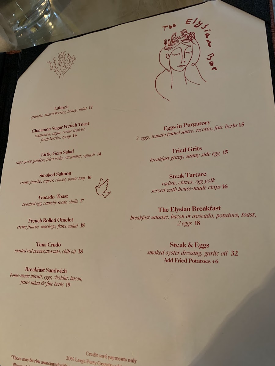 Menu The Elysian Bar-4