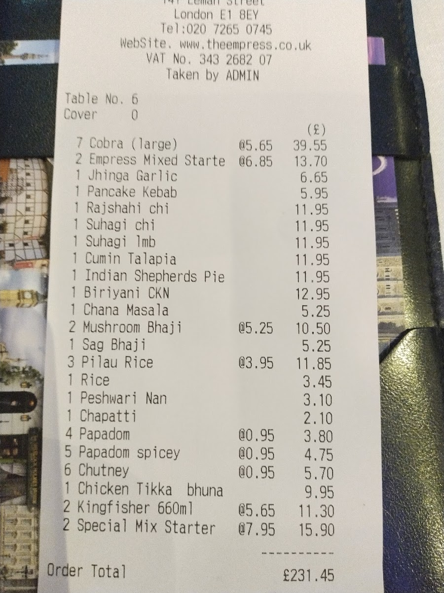 Menu The Empress-2