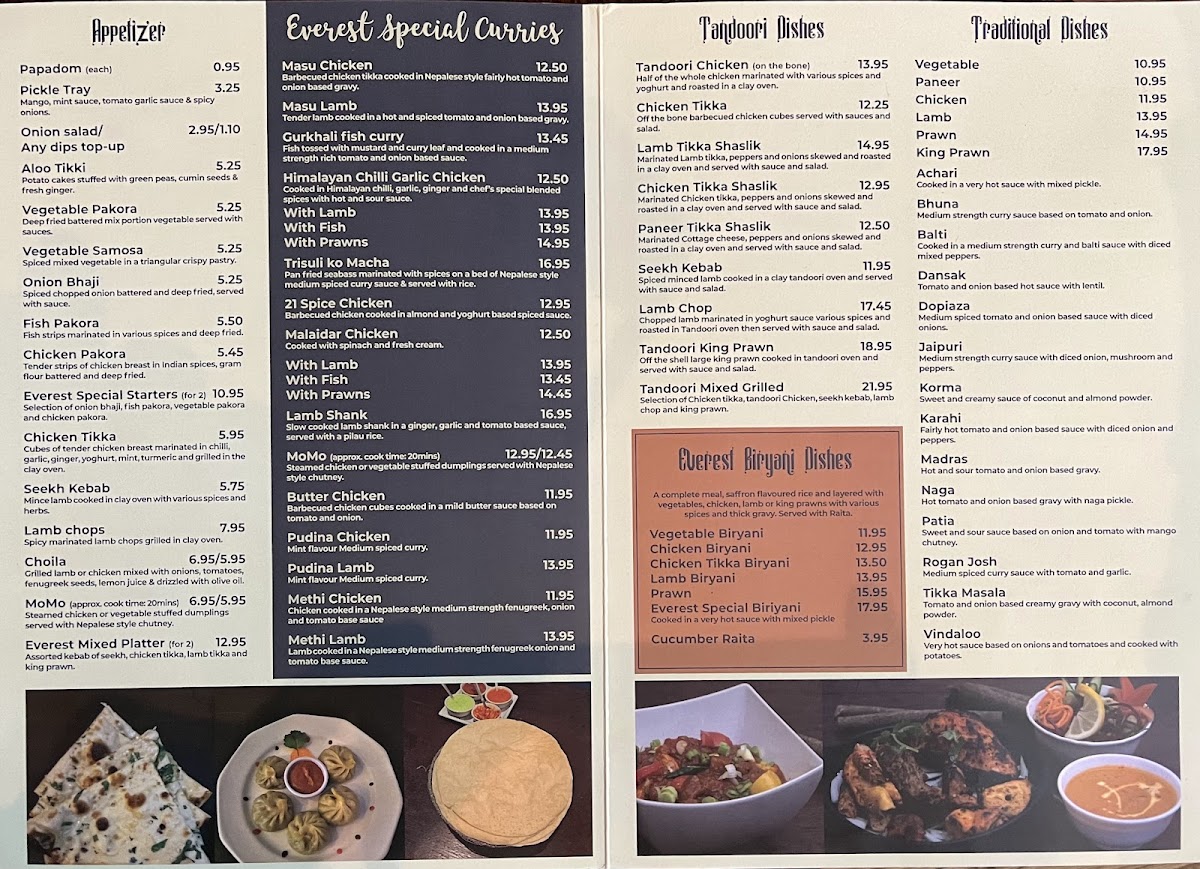 Menu The Everest Nepalese & Indian Cuisine-1