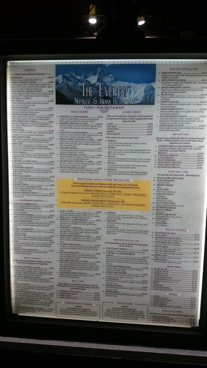 Menu The Everest Nepalese & Indian Cuisine-10