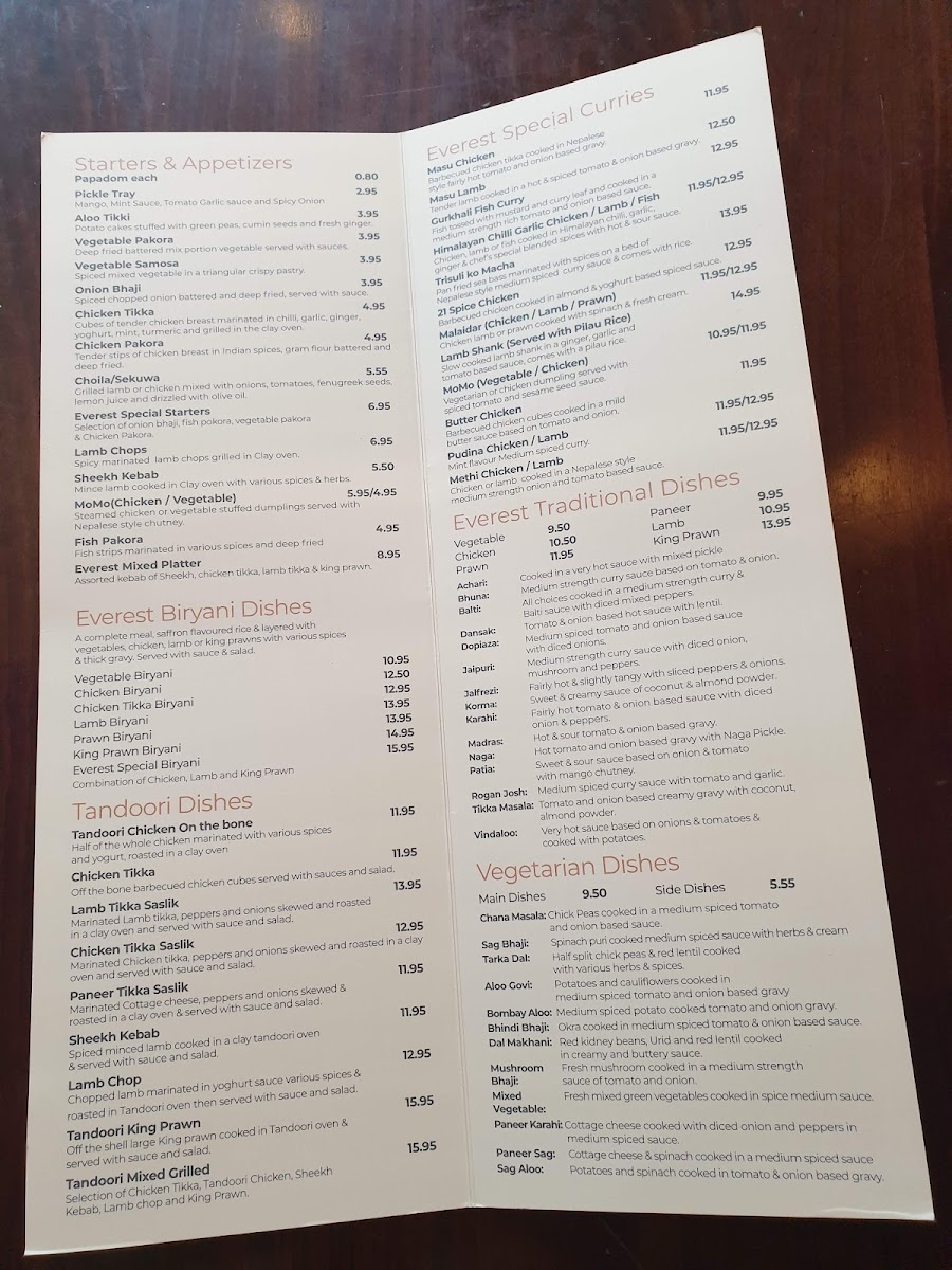 Menu The Everest Nepalese & Indian Cuisine-5