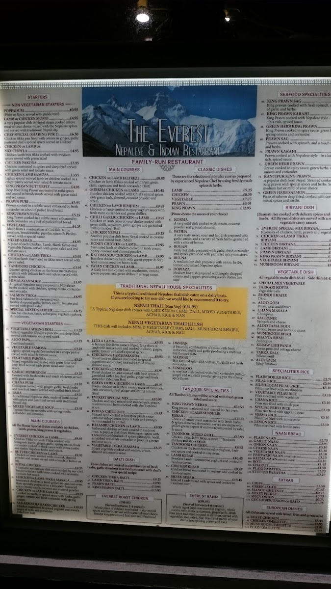 Menu The Everest Nepalese & Indian Cuisine-8