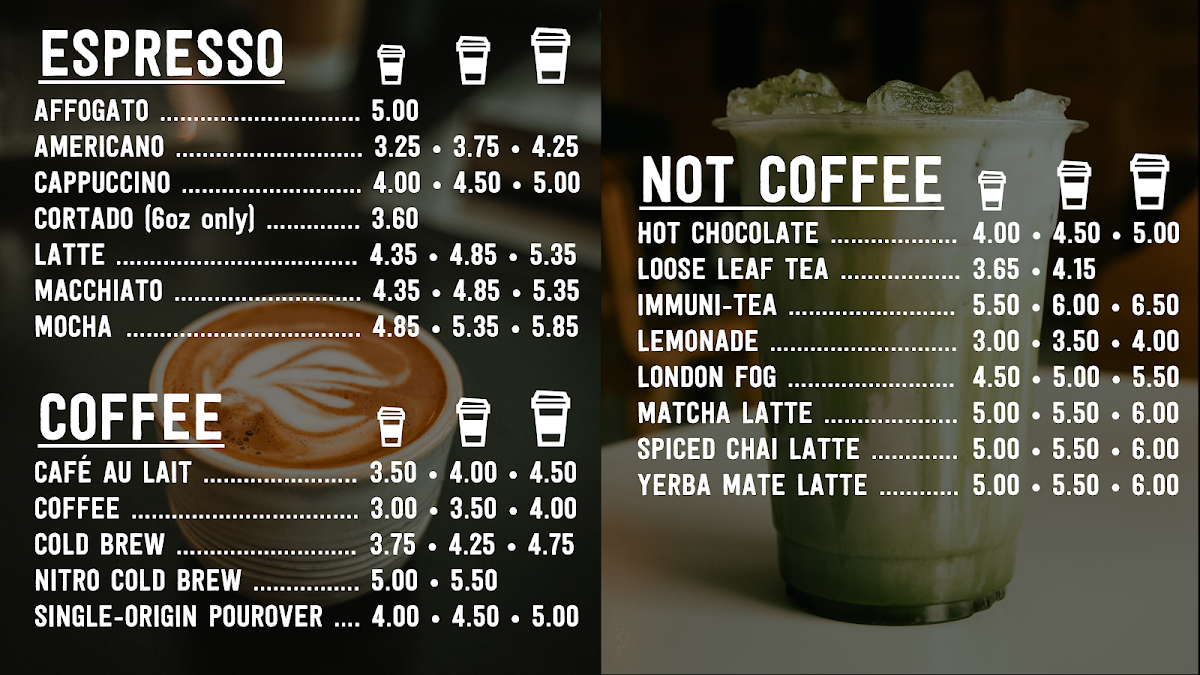 Menu The Exchange Coffee Co-1