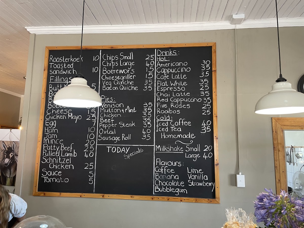 Menu The Farmhouse | Hofmeyr-1