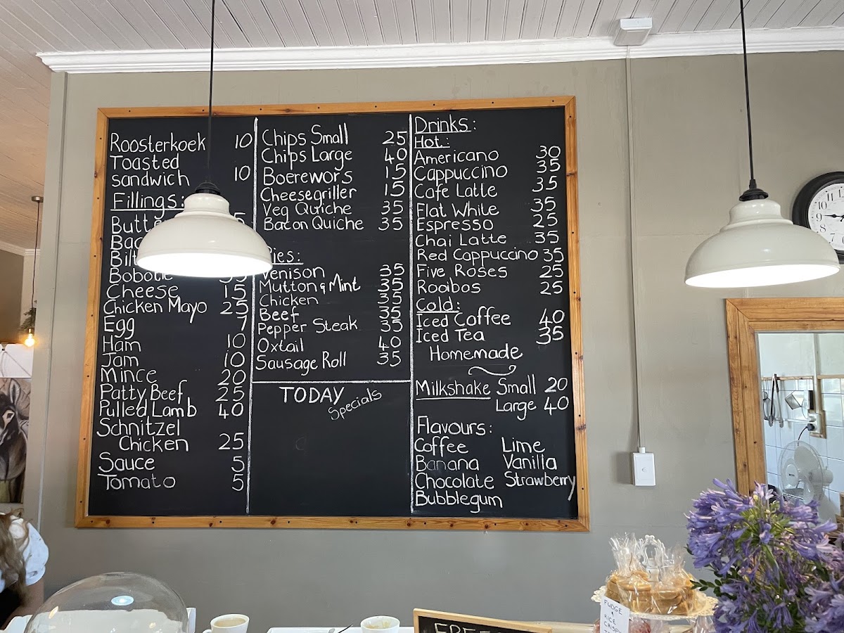 Menu The Farmhouse | Hofmeyr-2
