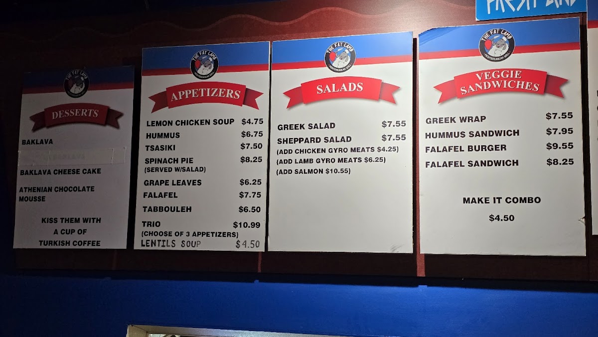 Menu The Fat Lamb-1