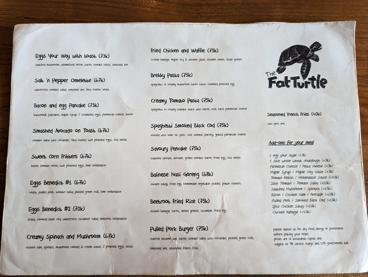 Menu The Fat Turtle-4