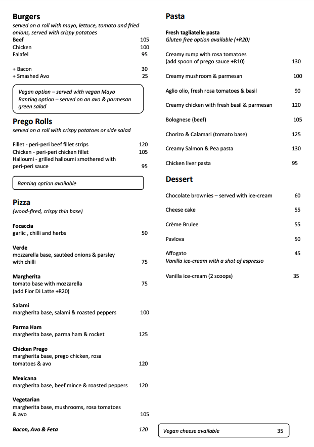 Menu The Fat Zebra Hazelwood-1