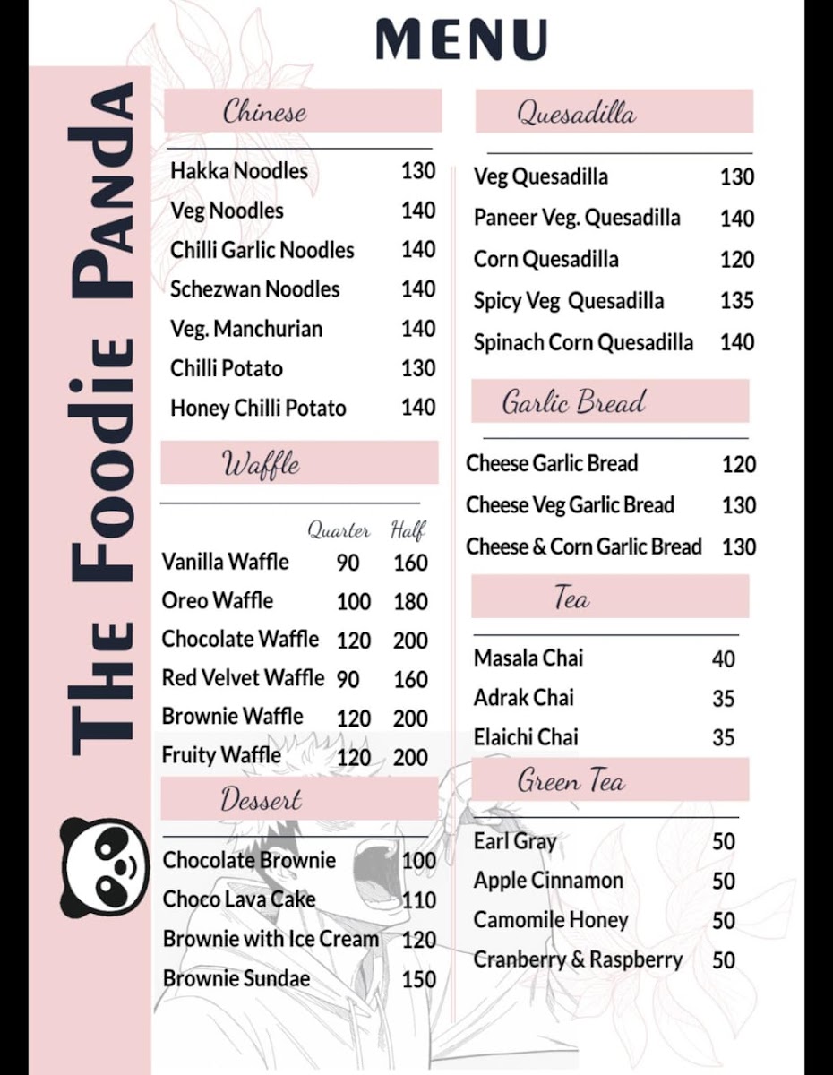 Menu The Foodie Panda-1