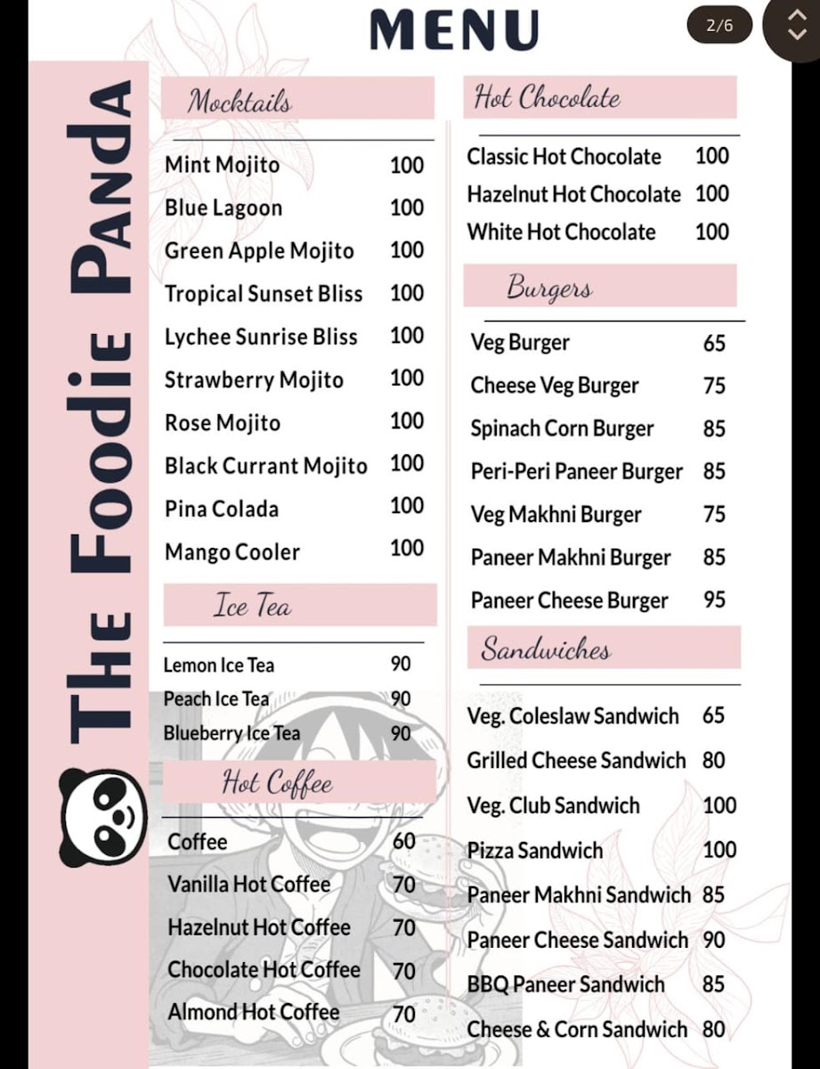 Menu The Foodie Panda-3