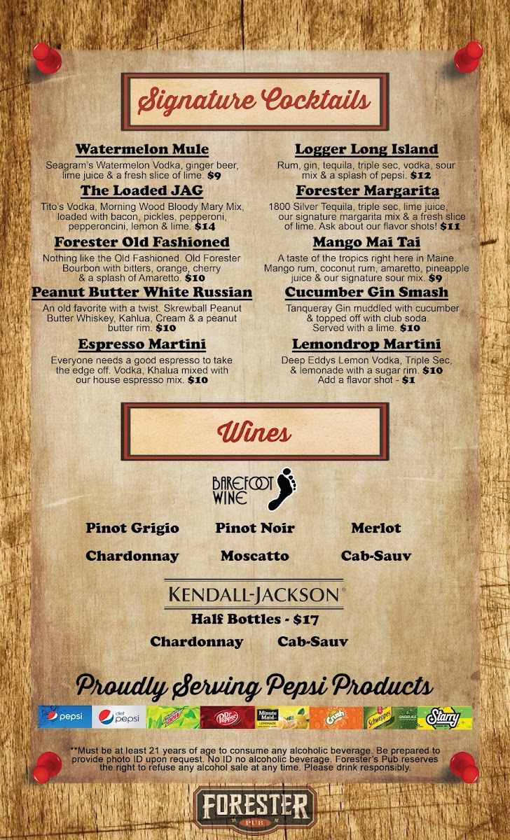 Menu The Forester Pub-3