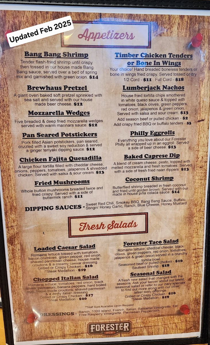 Menu The Forester Pub-4