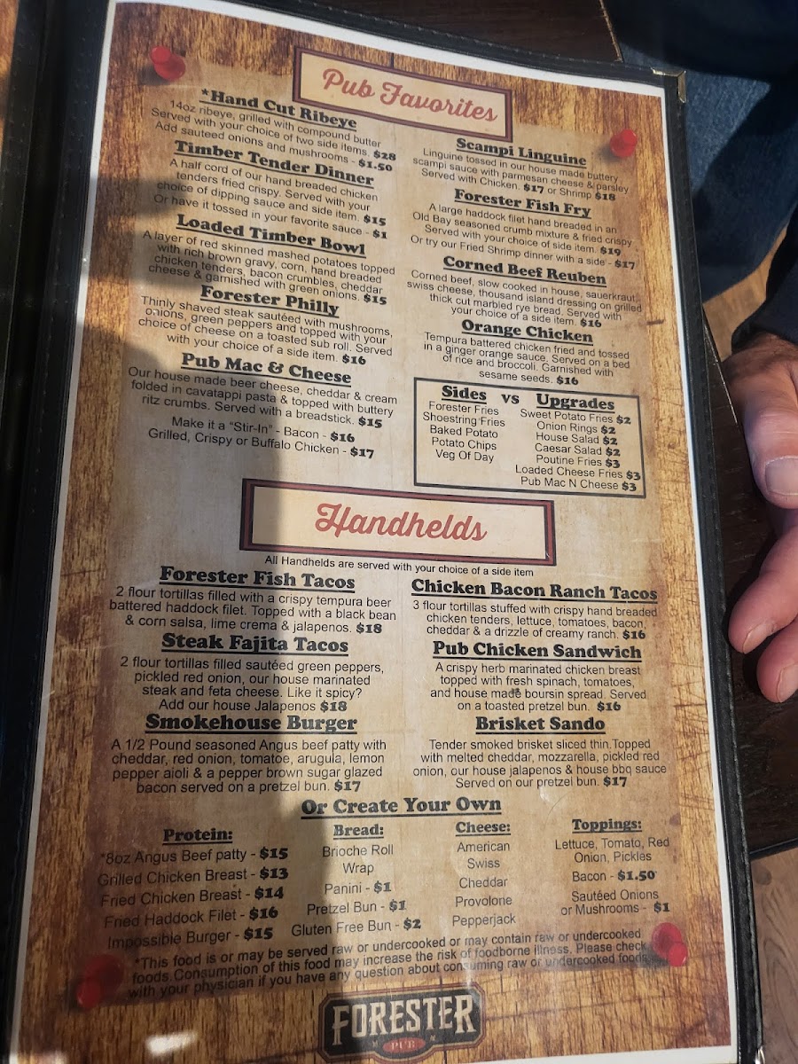 Menu The Forester Pub-8