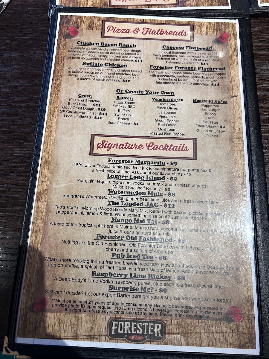 Menu The Forester Pub-9