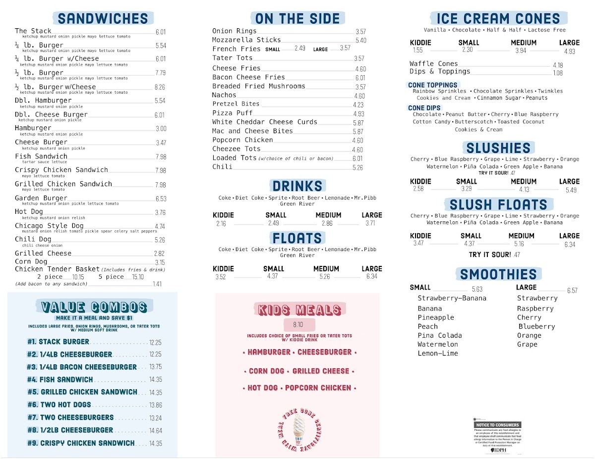 Menu The Freeze-1