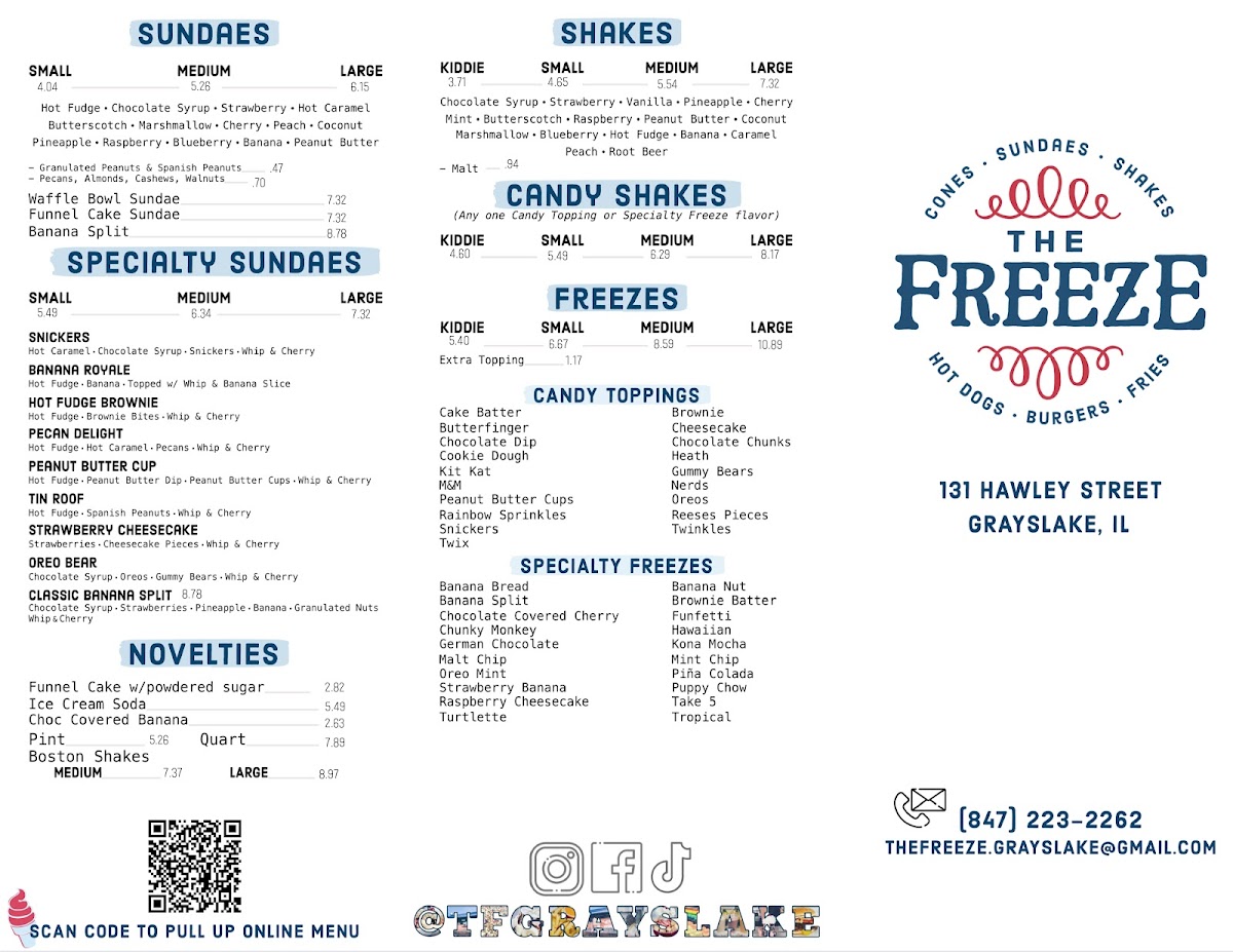 Menu The Freeze-2