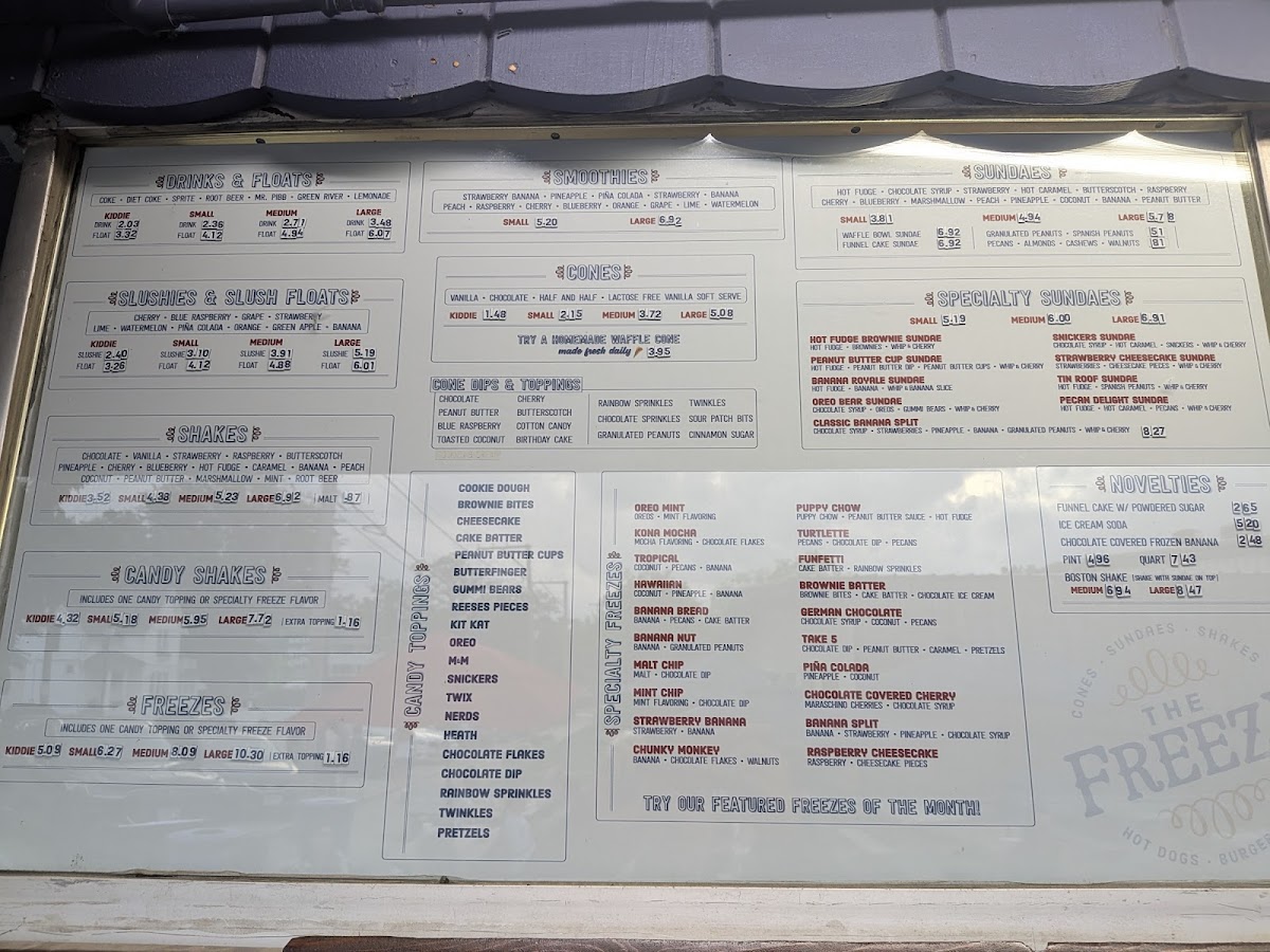 Menu The Freeze-3
