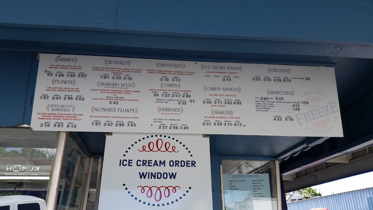 Menu The Freeze-7