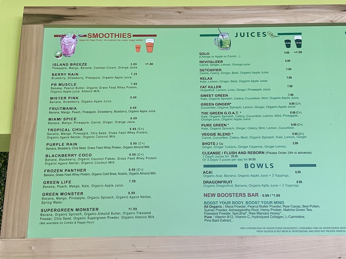 Menu The Fresh Squeeze-10