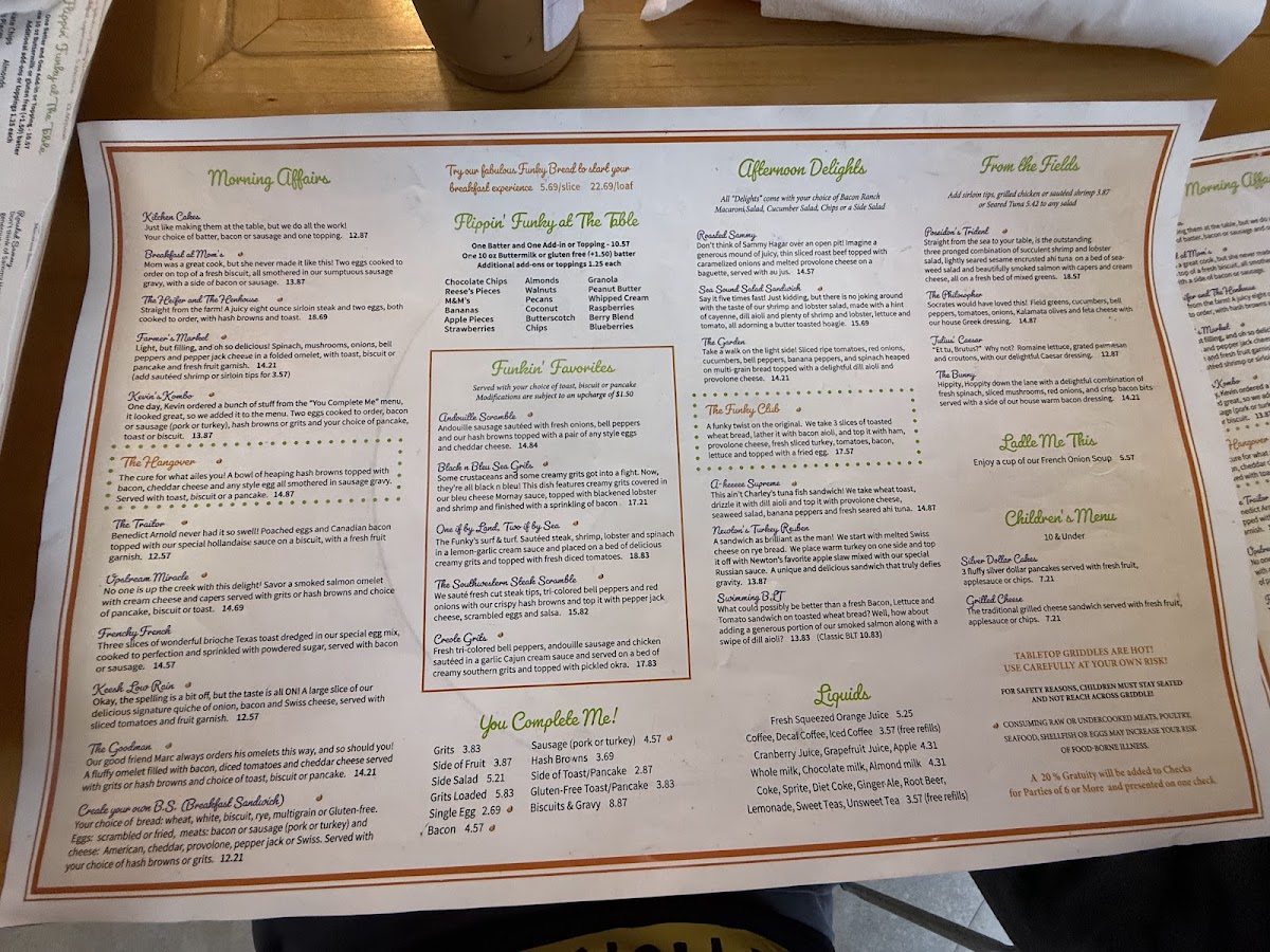 Menu The Funky Brunch Cafe-10