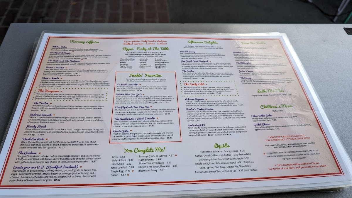 Menu The Funky Brunch Cafe-9