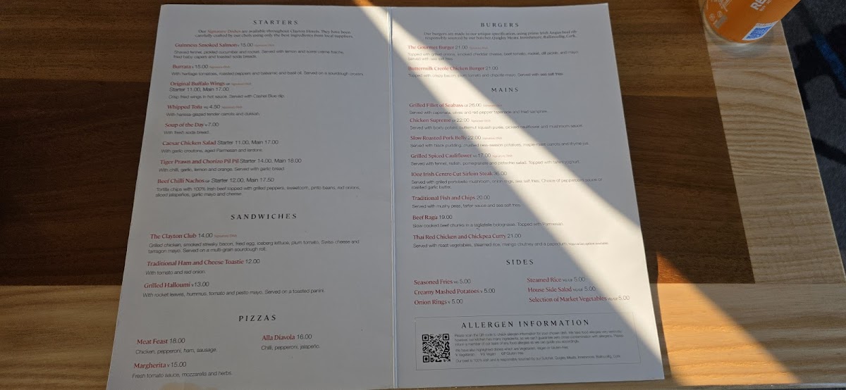 Menu The Gallery Restaurant-2