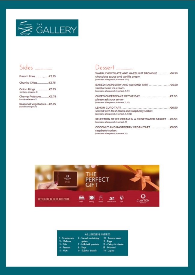 Menu The Gallery Restaurant-3