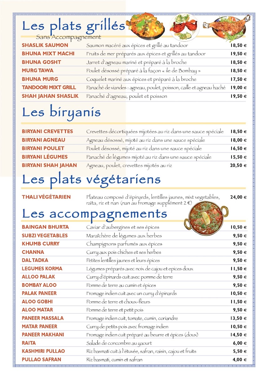 Menu The Gardens Of Shah Jahan-1