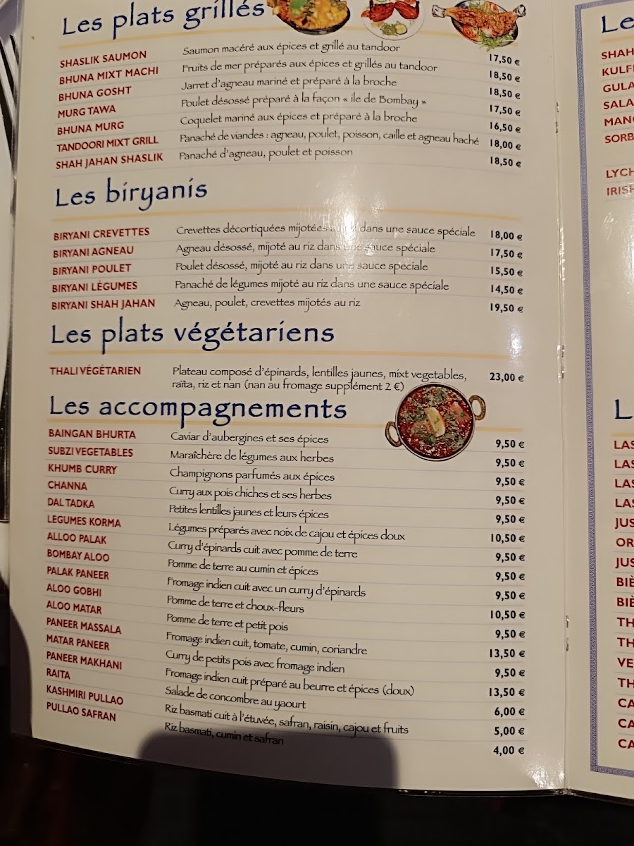 Menu The Gardens Of Shah Jahan-10