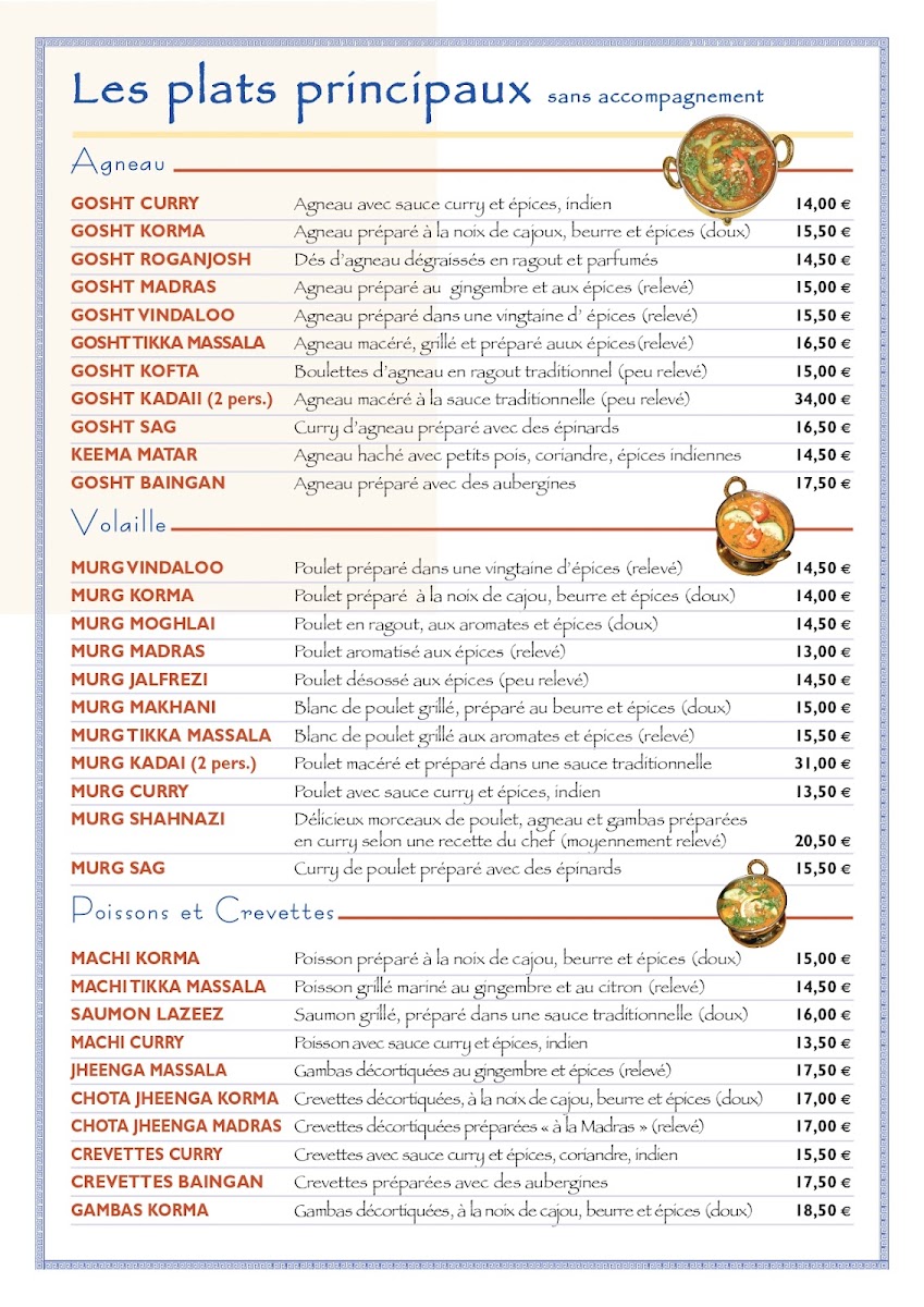 Menu The Gardens Of Shah Jahan-2