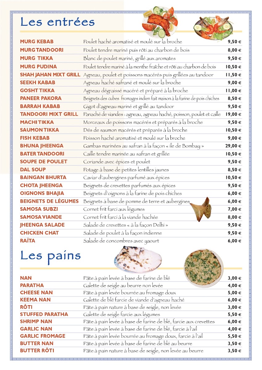 Menu The Gardens Of Shah Jahan-3