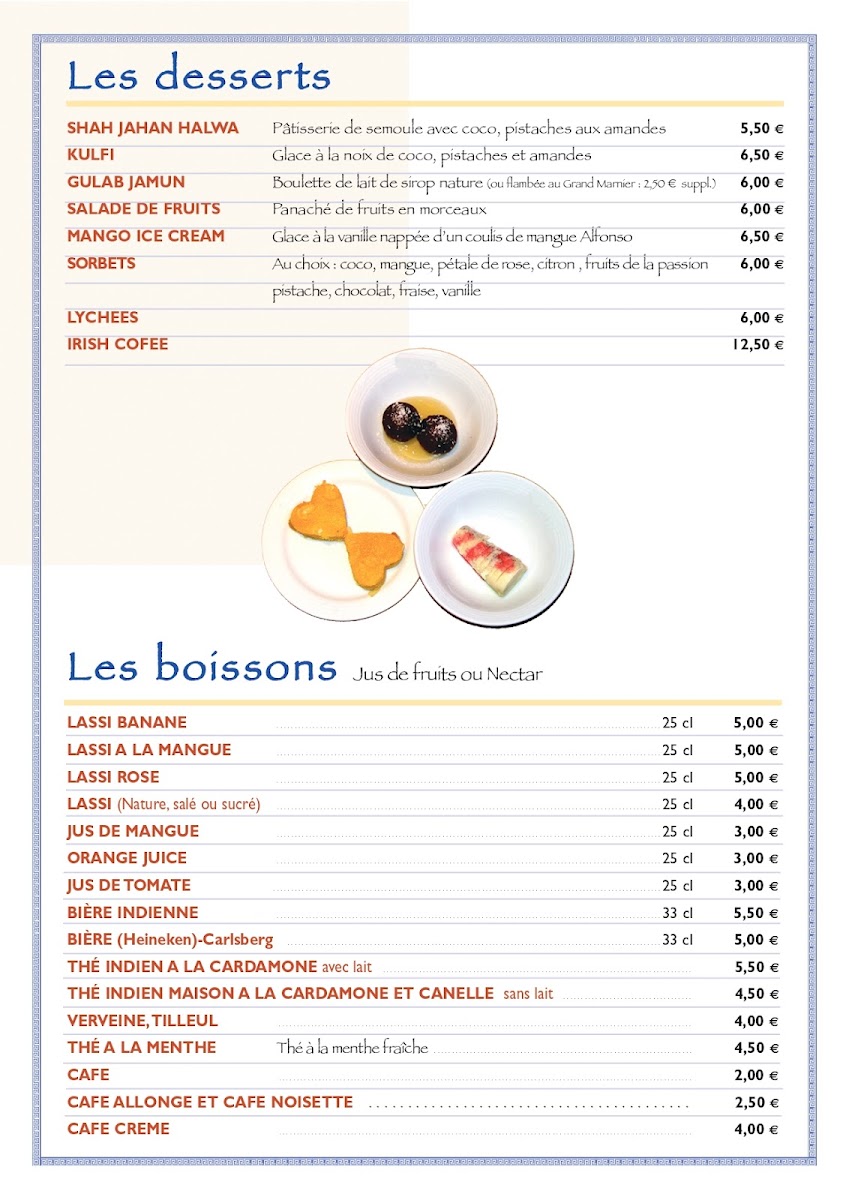 Menu The Gardens Of Shah Jahan-4