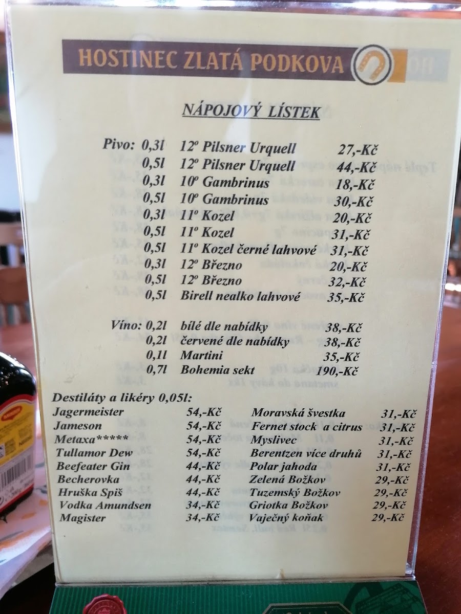 Menu The Golden Horseshoe Inn-6