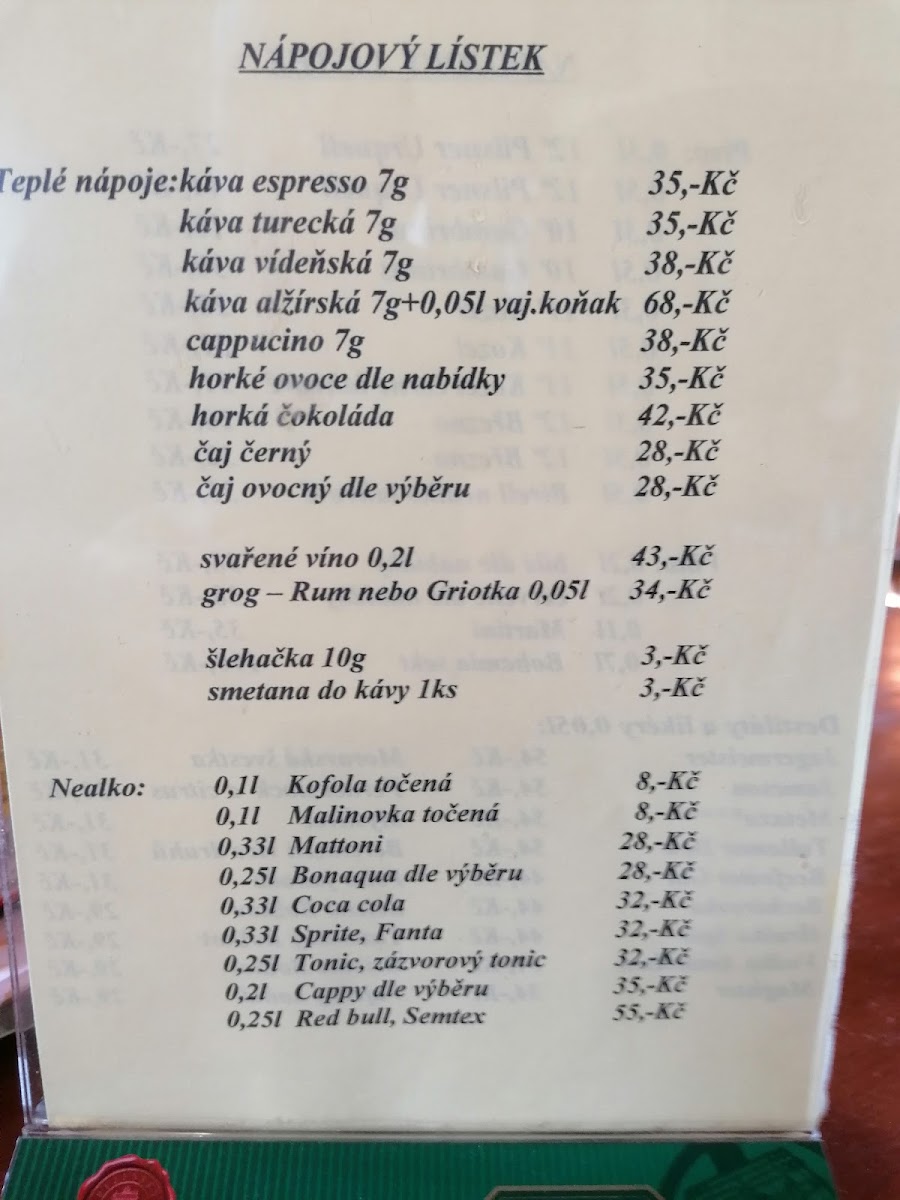 Menu The Golden Horseshoe Inn-9