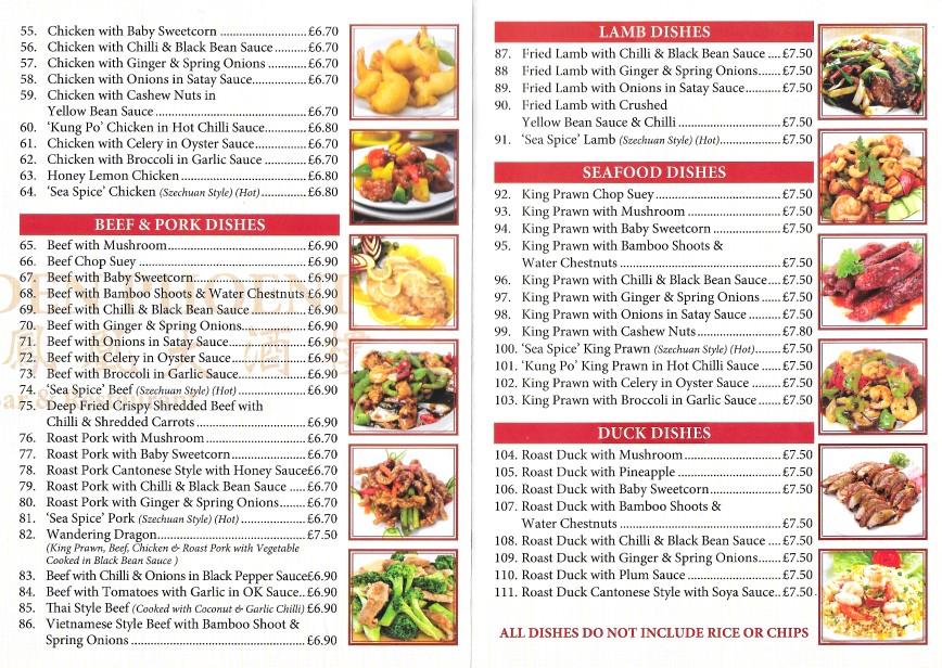 Menu The Golden Phoenix-3