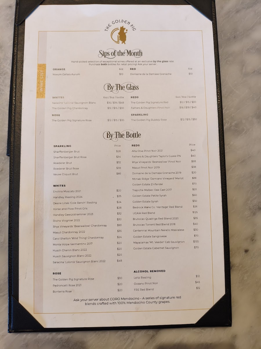 Menu The Golden Pig-3