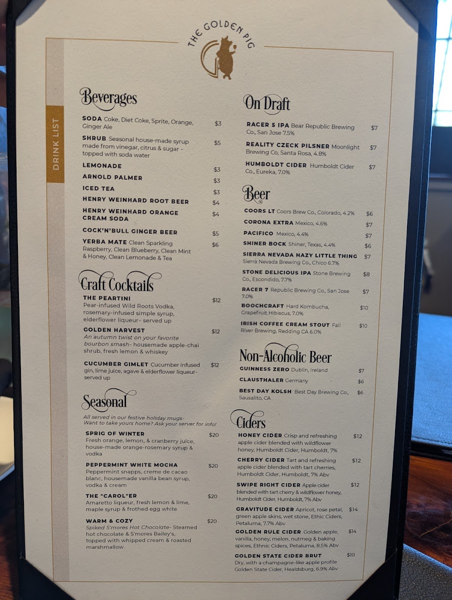 Menu The Golden Pig-5