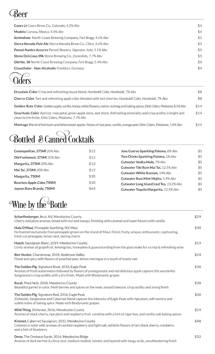Menu The Golden Pig-7