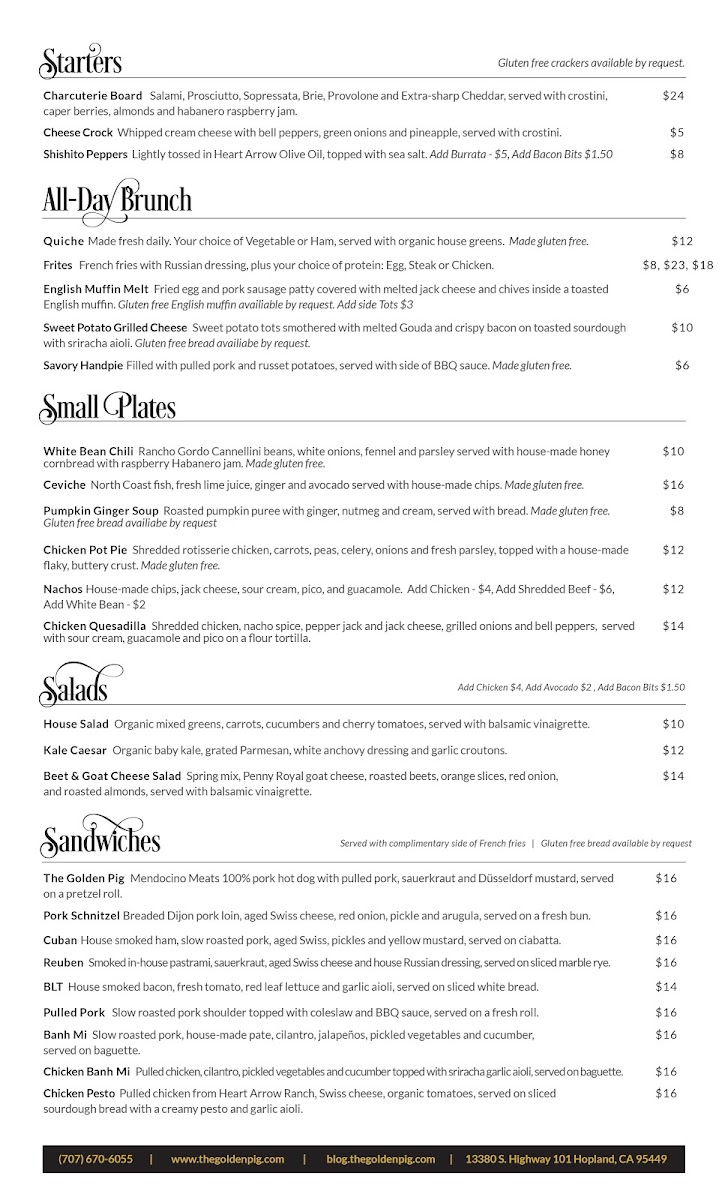 Menu The Golden Pig-8