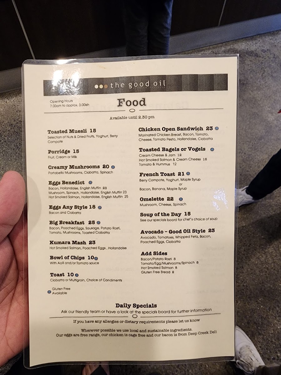 Menu The Good Oil Cafe-2