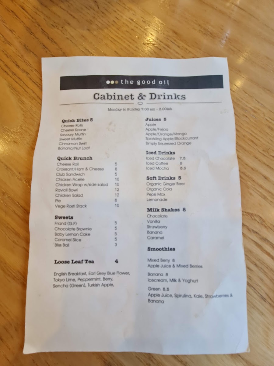 Menu The Good Oil Cafe-7