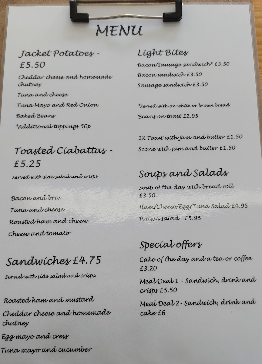 Menu The Grange Coffee Shop And Garden Centre-2