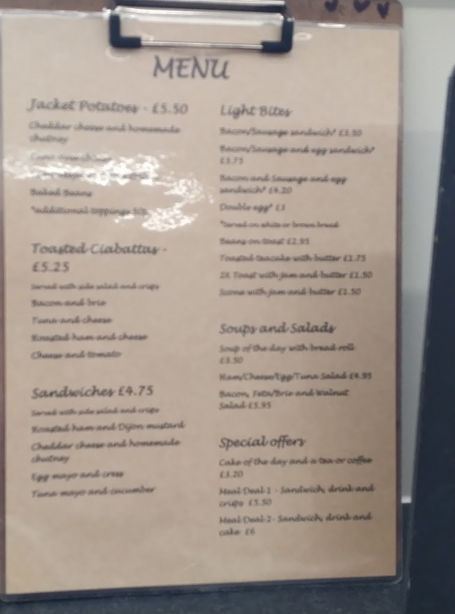 Menu The Grange Coffee Shop And Garden Centre-8